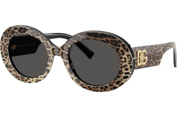 Okulary przeciwsłoneczne Dolce & Gabbana DG4448 316387 Owalne Czarne