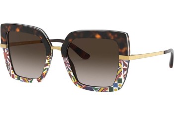 Okulary przeciwsłoneczne Dolce & Gabbana DG4373F 327813 Kocie oczy Havana