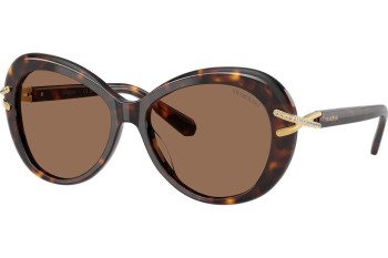 Ochelari de soare Swarovski SK6026 100273 Cat Eye Havana