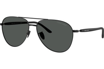 Okulary przeciwsłoneczne Giorgio Armani AR6162 300187 Pilotki (Aviator) Czarne