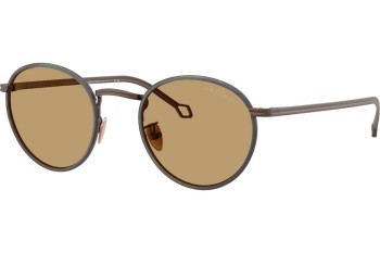 Okulary przeciwsłoneczne Giorgio Armani AR6163J 300673 Okrągłe Brązowe