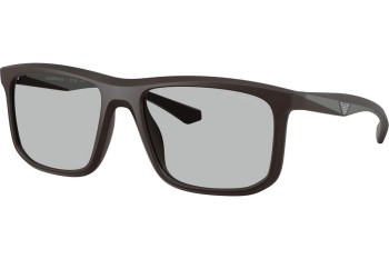 Okulary przeciwsłoneczne Emporio Armani EA4234U 618687 Kwadratowe Brązowe