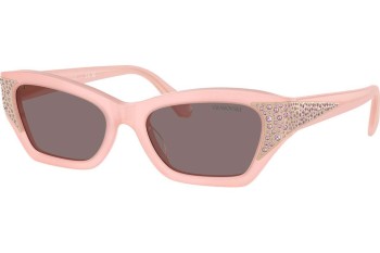 Okulary przeciwsłoneczne Swarovski SK6029 10317N Kocie oczy Różowe