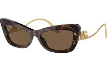 Okulary przeciwsłoneczne Dolce & Gabbana DG4467B 502/73 Kocie oczy Havana