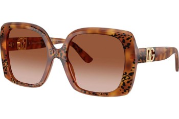 Okulary przeciwsłoneczne Dolce & Gabbana DG4475 338013 Kwadratowe Havana