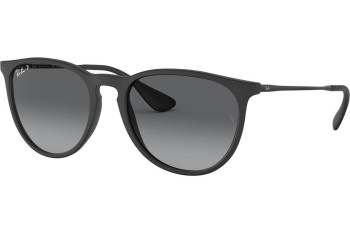 Zonnebril Ray-Ban Erika RB4171F 622/T3 Polarized Ronde Zwart