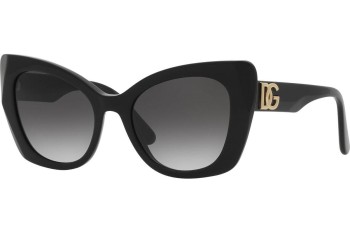 Okulary przeciwsłoneczne Dolce & Gabbana DG4405F 501/8G Kocie oczy Czarne