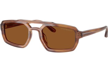 Okulary przeciwsłoneczne Emporio Armani EA4240U 620373 Prostokątne Havana