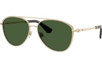 Okulary przeciwsłoneczne Burberry BE3157 110971 Pilotki (Aviator) Złote