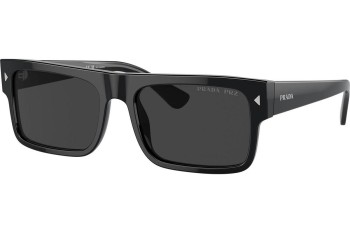 Okulary przeciwsłoneczne Prada PRA10S 16K08G Polarized Kwadratowe Czarne