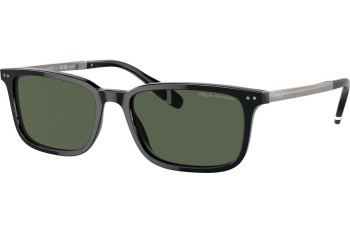 Okulary przeciwsłoneczne Polo Ralph Lauren PH4212 50019A Polarized Kwadratowe Czarne