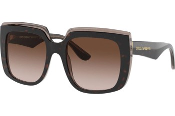 Okulary przeciwsłoneczne Dolce & Gabbana DG4414F 502/13 Kocie oczy Havana