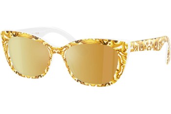 Okulary przeciwsłoneczne Dolce & Gabbana DX4427 34347P Kocie oczy Białe