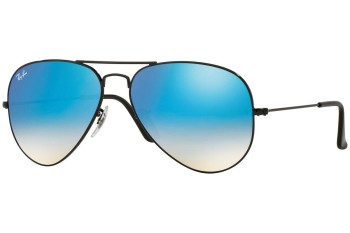 Okulary przeciwsłoneczne Ray-Ban Aviator Flash Lenses Gradient RB3025 002/4O Pilotki (Aviator) Czarne