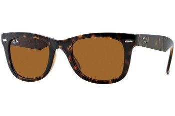 Okulary przeciwsłoneczne Ray-Ban Folding Wayfarer Classic RB4105 710 Kwadratowe Havana