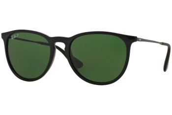 Zonnebril Ray-Ban Erika Classic RB4171 601/2P Polarized Ronde Zwart