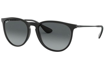 Zonnebril Ray-Ban Erika RB4171 622/T3 Polarized Ronde Zwart