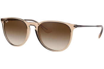 Okulary przeciwsłoneczne Ray-Ban Erika RB4171 651413 Okrągłe Brązowe