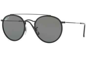 Aurinkolasit Ray-Ban Round Double Bridge RB3647N 002/58 Polarized Pyöreä Musta