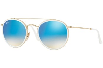 Слънчеви очила Ray-Ban Round Double Bridge RB3647N 001/4O Заоблени Бяла