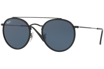 Okulary przeciwsłoneczne Ray-Ban Round Double Bridge RB3647N 002/R5 Okrągłe Czarne