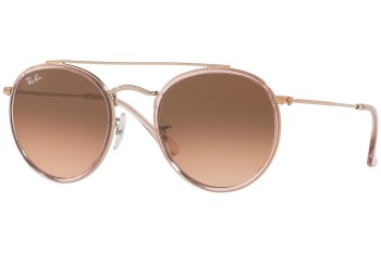 Okulary przeciwsłoneczne Ray-Ban Round Double Bridge RB3647N 9069A5 Okrągłe Różowe