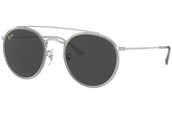 Solbriller Ray-Ban Round Double Bridge RB3647N 9211B1 Rund Sølv