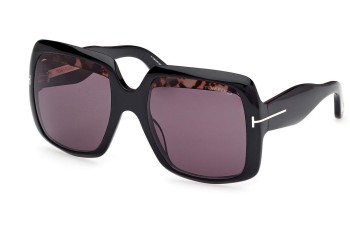 Solbriller Tom Ford Aurora FT1194 01A Firkantet Sort