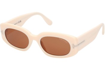 Zonnebril Tom Ford Cielle FT1187 25E Ovaal Beige