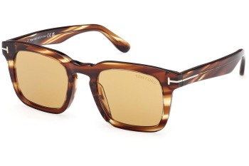 Okulary przeciwsłoneczne Tom Ford Dax FT0751 53E Kwadratowe Havana