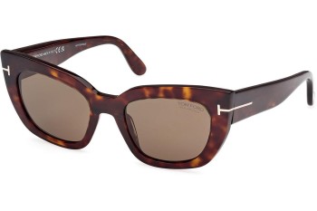 Ochelari de soare Tom Ford Athena FT1190 52H Polarized Cat Eye Havana