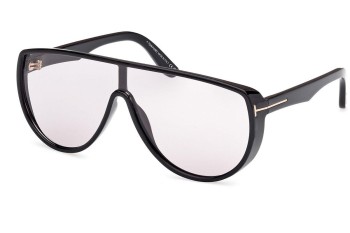 Solbriller Tom Ford Achilles FT1182 01A Enkelt lense | Shield Sort