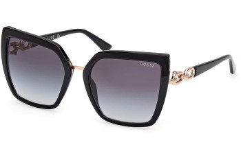 Okulary przeciwsłoneczne Guess GU00160 01B Kocie oczy Czarne