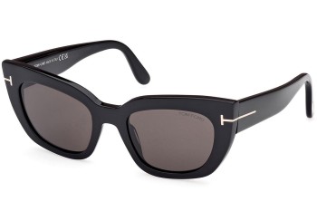 Okulary przeciwsłoneczne Tom Ford Athena FT1190 01A Kocie oczy Czarne