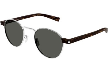 Ochelari de soare Saint Laurent SL707 001 Rotunzi Argintii