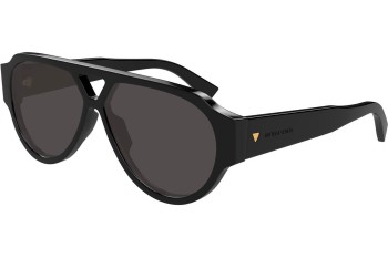 Okulary przeciwsłoneczne Bottega Veneta BV1318S 001 Pilotki (Aviator) Czarne