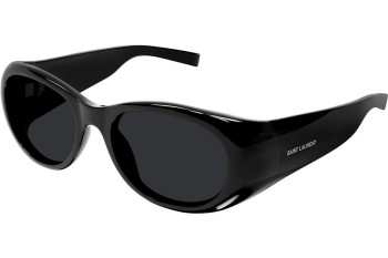 Solbriller Saint Laurent SL736 001 Oval Sort