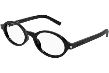 Okulary korekcyjne Saint Laurent SL751JEANNEOPT 001 Owalne Czarne