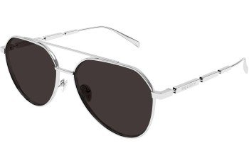 Okulary przeciwsłoneczne Alexander McQueen AM0478S 001 Pilotki (Aviator) Srebrne