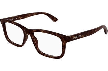 Brillen Alexander McQueen AM0486O 007 Vierkant Havana