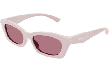 Okulary przeciwsłoneczne Alexander McQueen AM0474S 005 Prostokątne Różowe