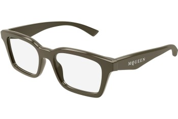 Okulary korekcyjne Alexander McQueen AM0476O 005 Kwadratowe Brązowe