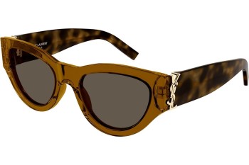 Aurinkolasit Saint Laurent SLM94 011 Cat Eye Ruskea