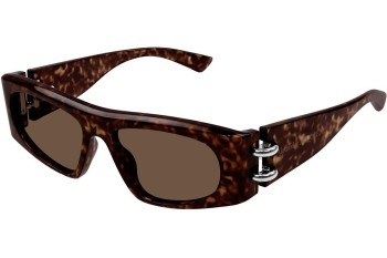 Solbriller Alexander McQueen AM0471S 002 Rektangulær Havana