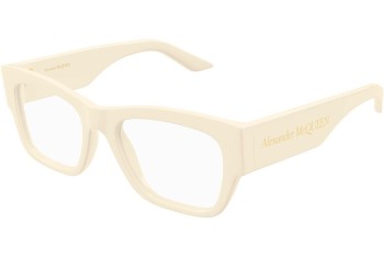 Glasögon Alexander McQueen AM0436O 005 Rektangulära Beige