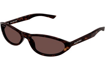 Solbriller Balenciaga BB0007S 013 Oval Havana