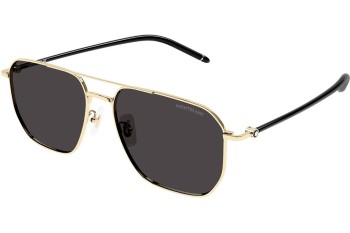 Solbriller Mont Blanc MB0367SA 001 Firkantet Guld