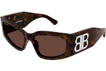 Sonnenbrille Balenciaga BB0321S 008 Rechteck Havanna