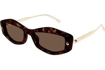 Ochelari de soare Alexander McQueen AM0482S 002 Dreptunghiulari Havana