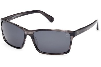 Okulary przeciwsłoneczne Timberland TB00032 01R Polarized Kwadratowe Szare